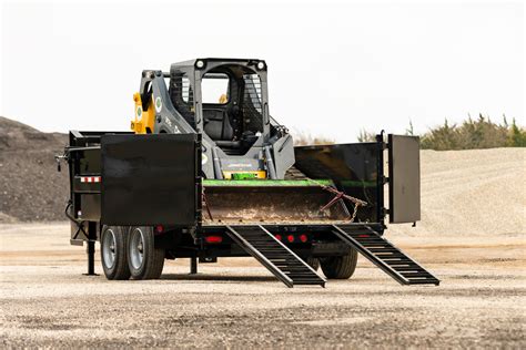 best gooseneck trailer for hauling heavy skid steer|skid steer dump trailers.